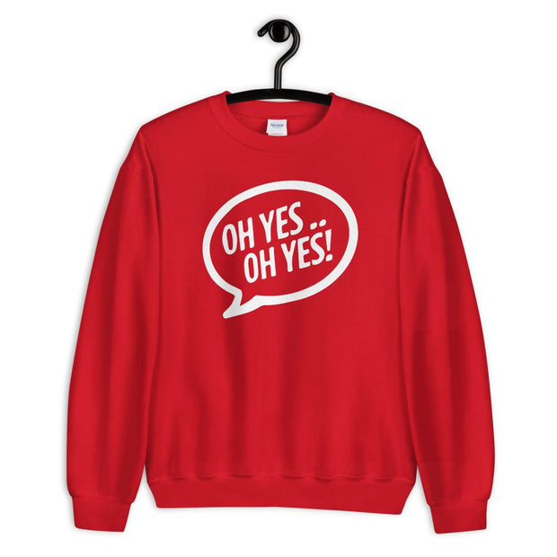 Oh Yes Oh Yes White Text Adult's Sweatshirt-Carl Cox Online Store