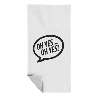 Oh Yes Oh Yes Black Text Beach Towel-Carl Cox Online Store