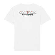 CC Motorsport Red Black Logo Front And Back Print Men's Organic T-Shirt-Carl Cox Online Store