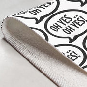 Oh Yes Oh Yes Black Text Pattern Beach Towel-Carl Cox Online Store