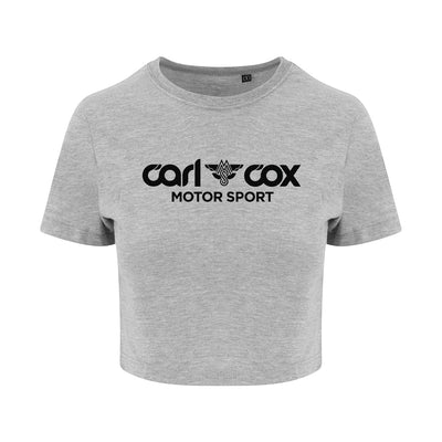CC Motorsport Black Logo Girlie Cropped T-Shirt-Carl Cox Online Store
