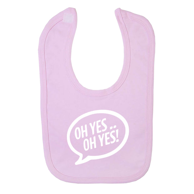 Oh Yes Oh Yes White Text Velcro Bib-Carl Cox Online Store