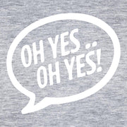 Oh Yes Oh Yes White Text Girlie Cropped T-Shirt-Carl Cox Online Store