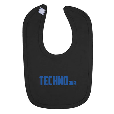 Techno Jnr Blue Text Velcro Bib-Carl Cox Online Store