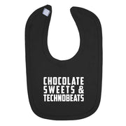 Chocolate Sweets And Technobeats White Text Velcro Bib-Carl Cox Online Store