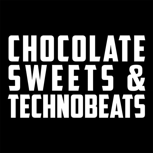 Chocolate Sweets And Technobeats White Text Velcro Bib-Carl Cox Online Store