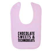 Chocolate Sweets And Technobeats Black Text Velcro Bib-Carl Cox Online Store